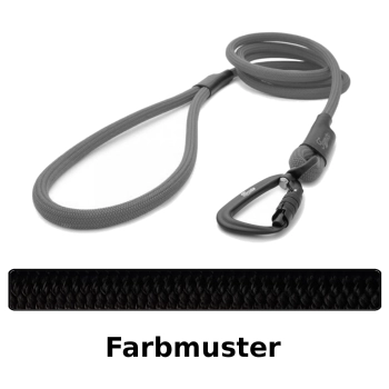 klassische Hundeleine TWIST - M - 145cm - schwarz
